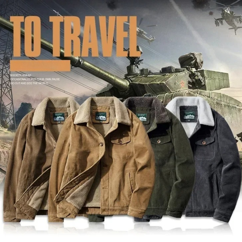 Quality Winter Clothing Bomber Jacket - High Quality Warm Corduroy Workwear Parka