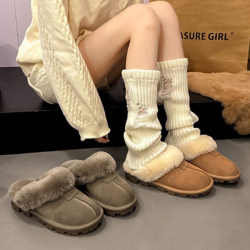 Snow Boot Fur Lined - 2026 New Women's Slippers Half Slippers