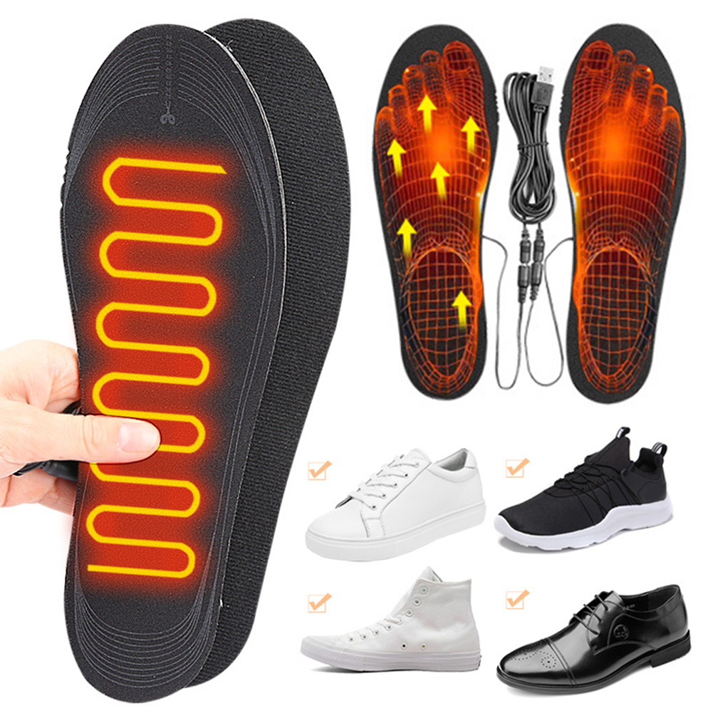 USB Heated Shoe Insoles Electr - Heated Insole Rechargeable avaliação e preço