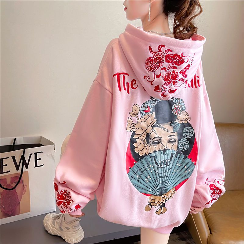 Printed Woman Hooded Tops Spri - Winter Clothing Essentials For Women avaliação e preço