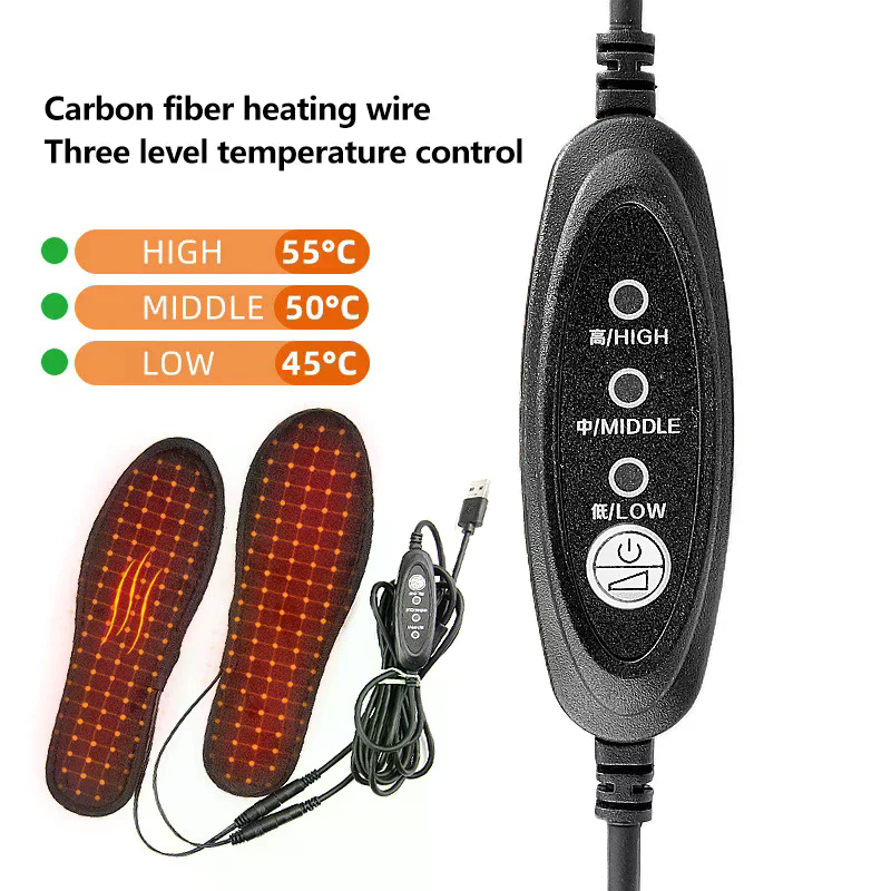 USB Heated Shoe Insoles Electr - Heated Insole Rechargeable avaliação e preço