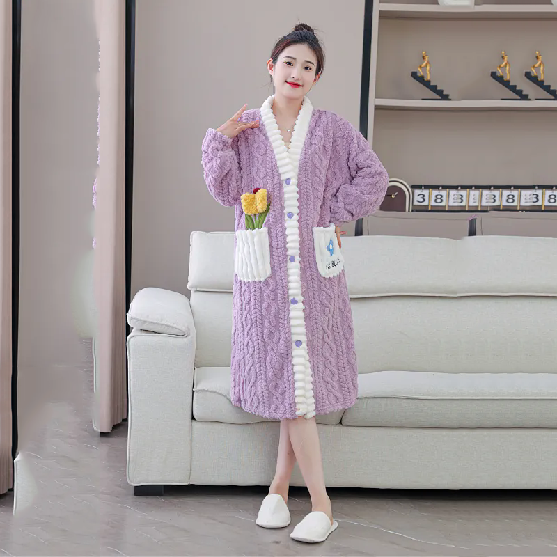 Nightgown Winter Women's Cloth - Winter Clothing Affordable avaliação e preço