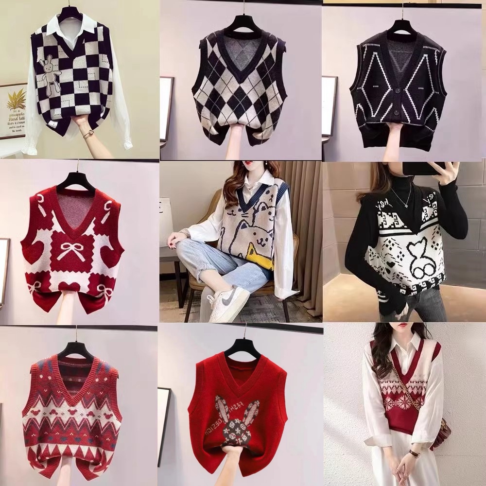 Brand Women's Knitted Vest Tan - Winter Clothing Label avaliação e preço