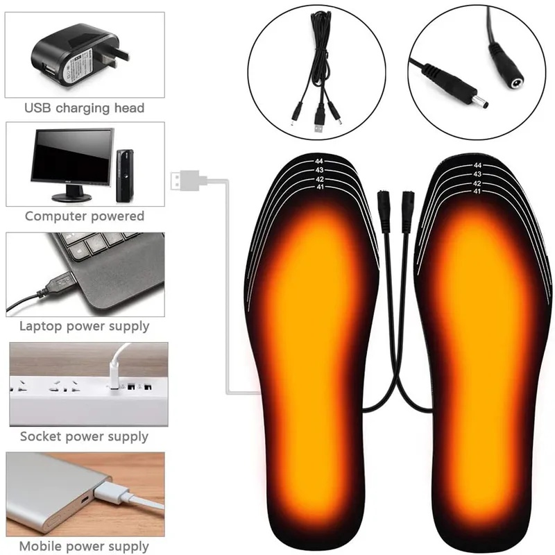 USB Heated Shoe Insoles Electr - Heated Insole Rechargeable avaliação e preço