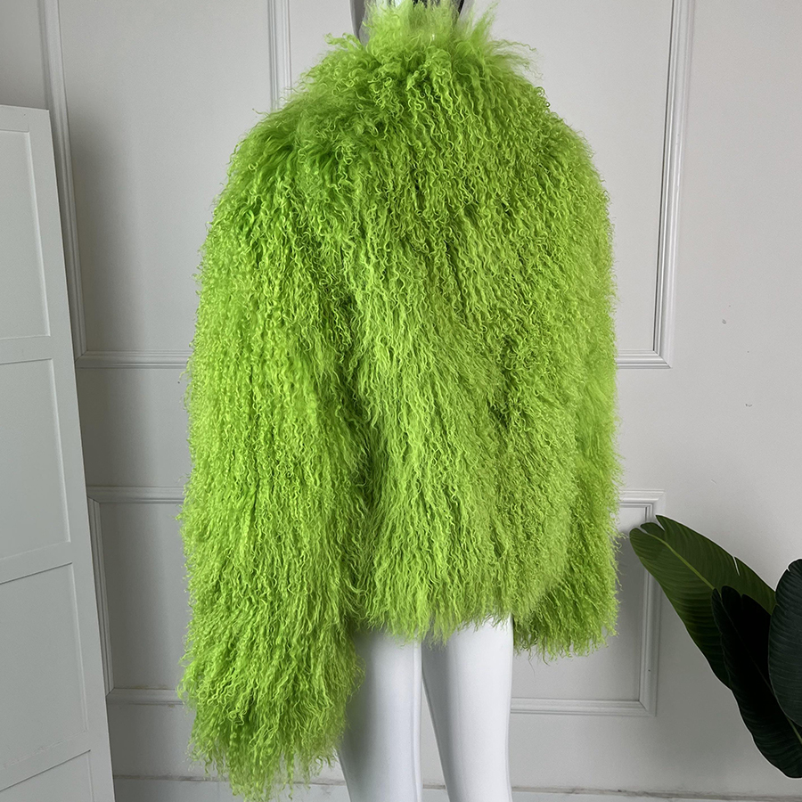 Short Sheepskin Coat Tibetan L - Quality Winter Clothing Bomber Jacket avaliação e preço