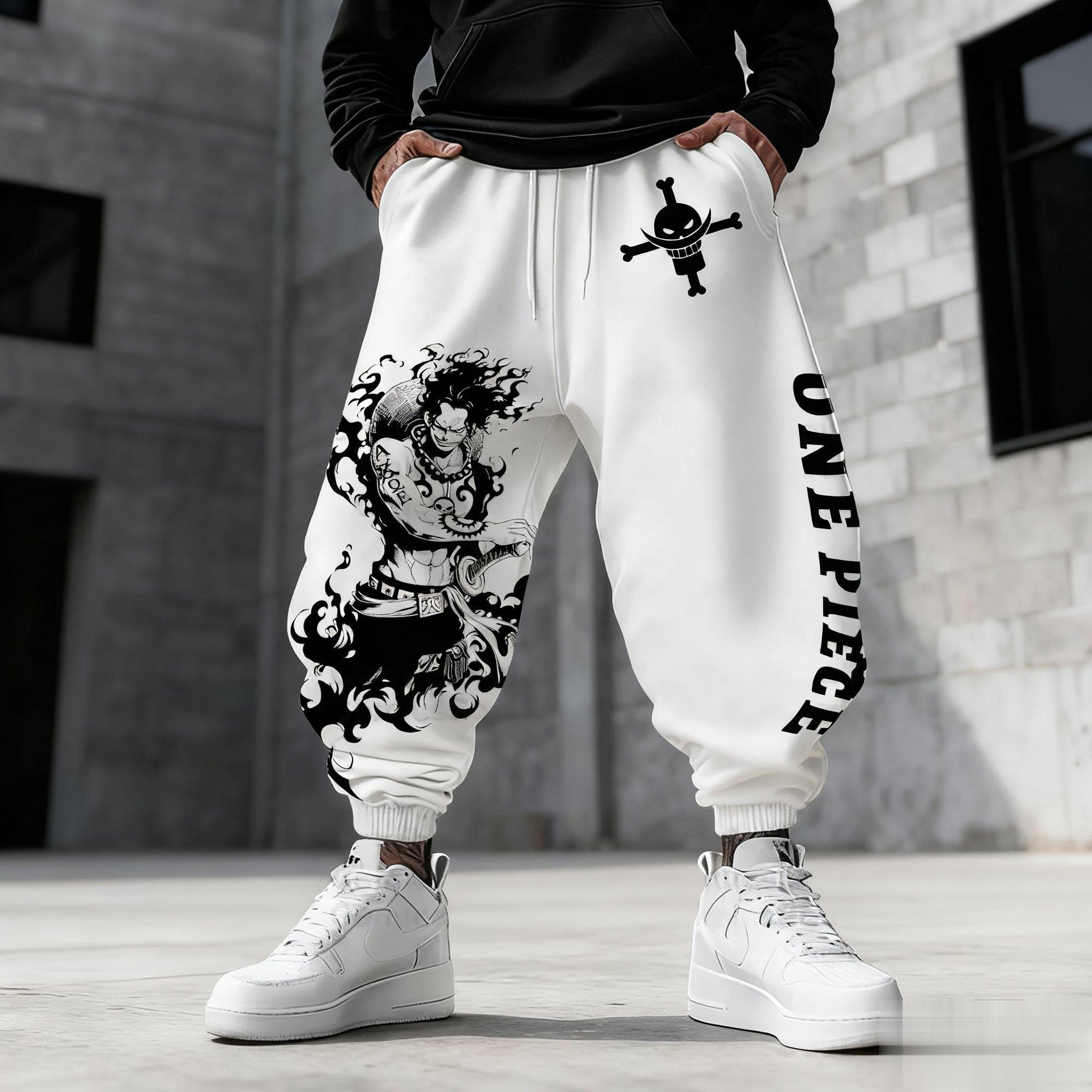 One Piece Luffy Mens Sweatpant - Winter Clothing In Japan avaliação e preço