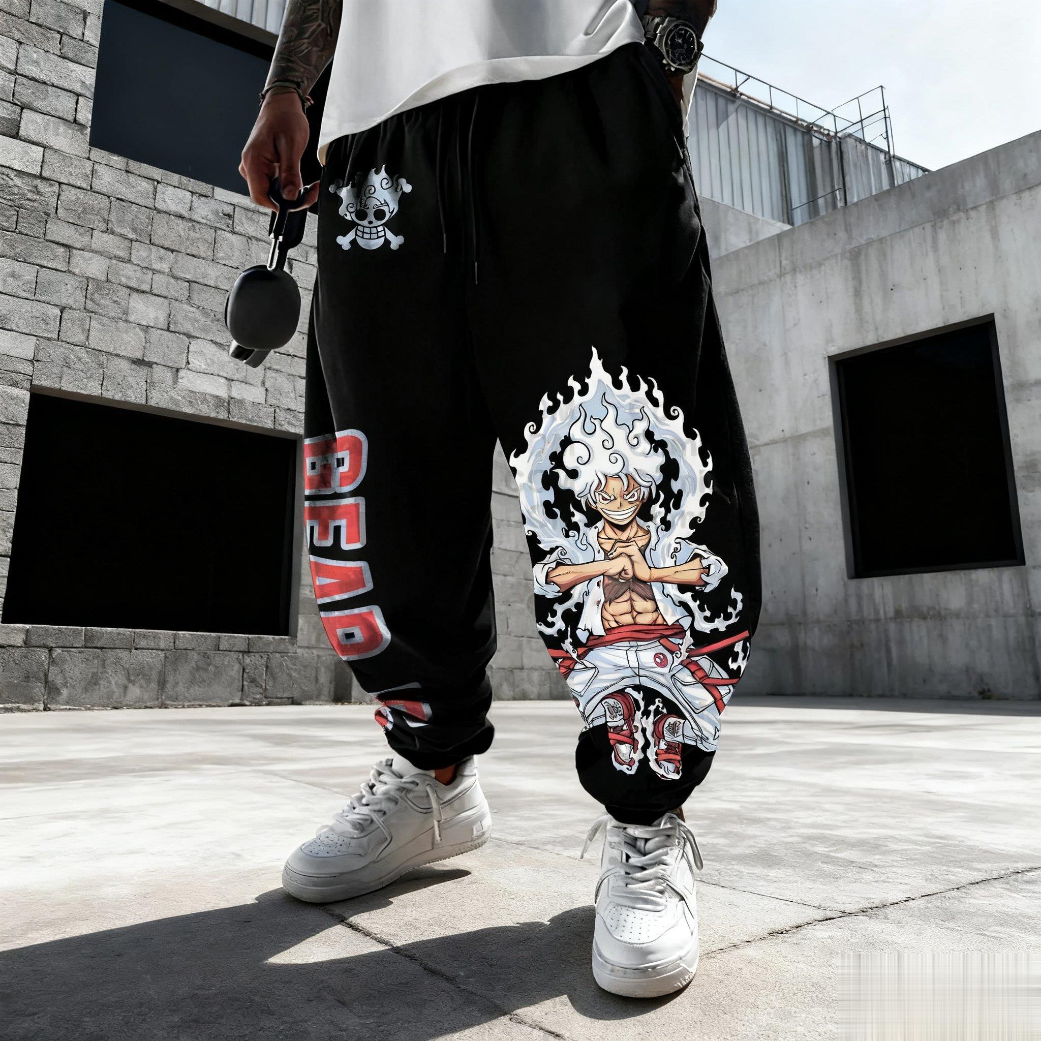 One Piece Luffy Mens Sweatpant - Winter Clothing In Japan avaliação e preço