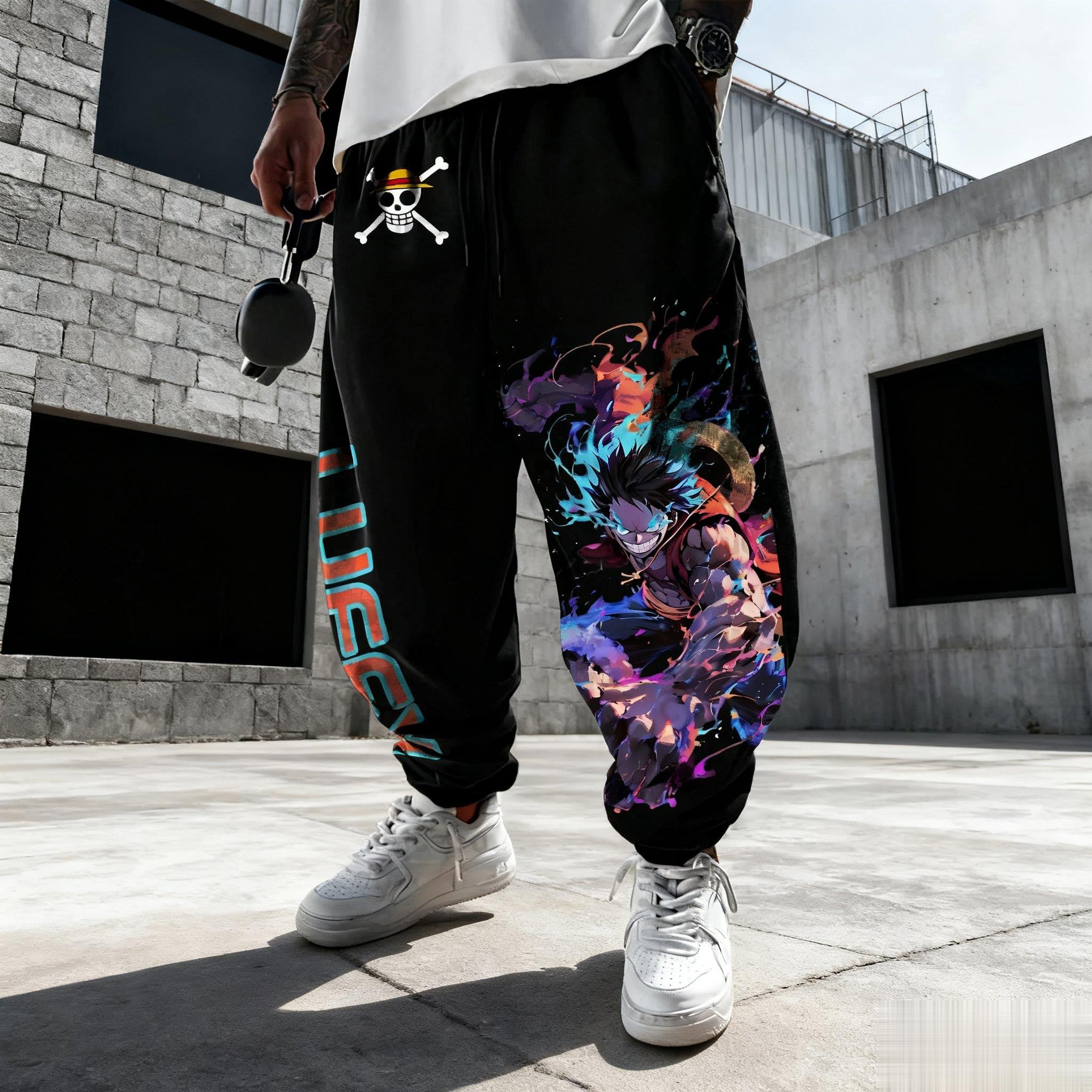 One Piece Luffy Mens Sweatpant - Winter Clothing In Japan avaliação e preço