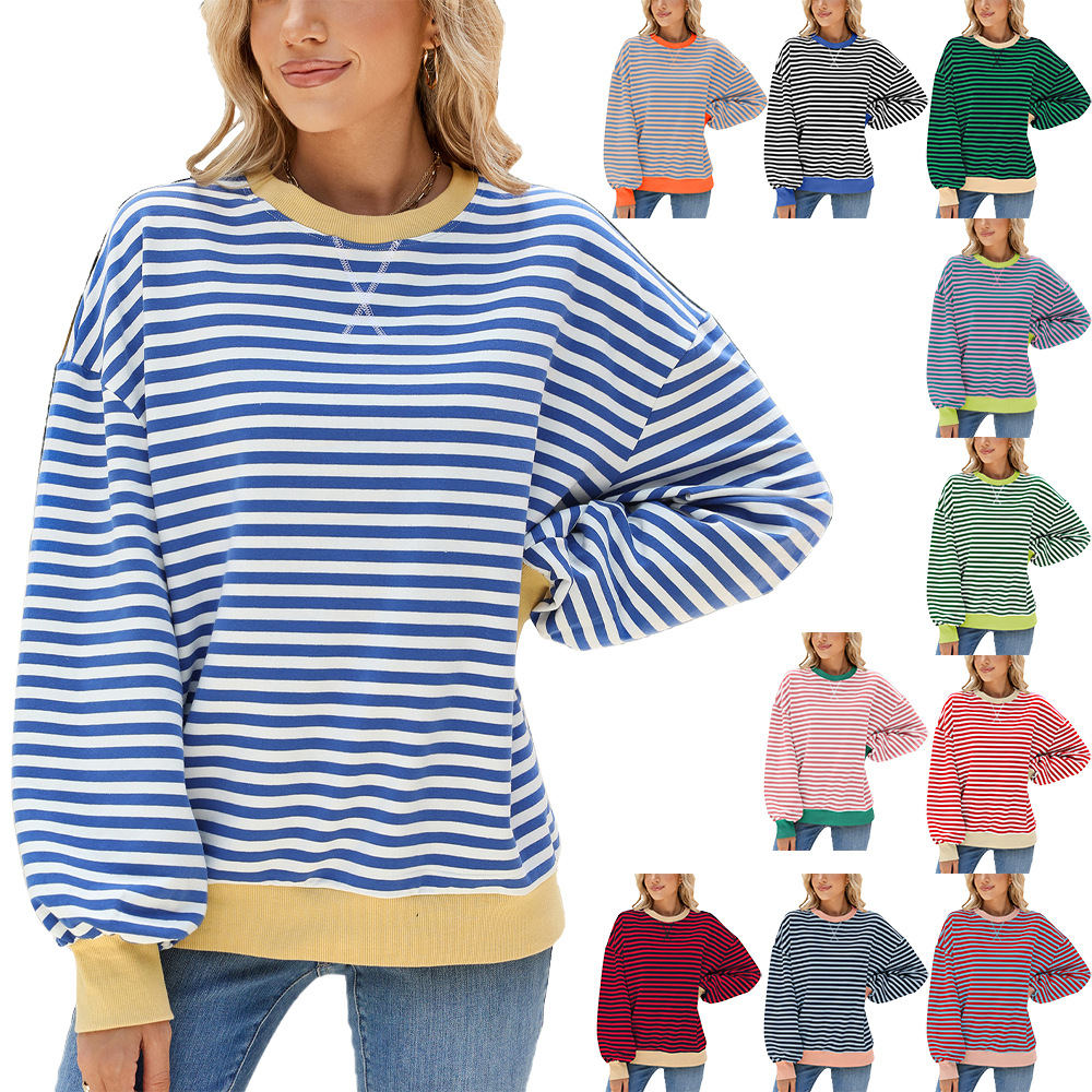 Sudaderas Ropa De Mujer Stripe - Winter Clothing Essentials For Women avaliação e preço