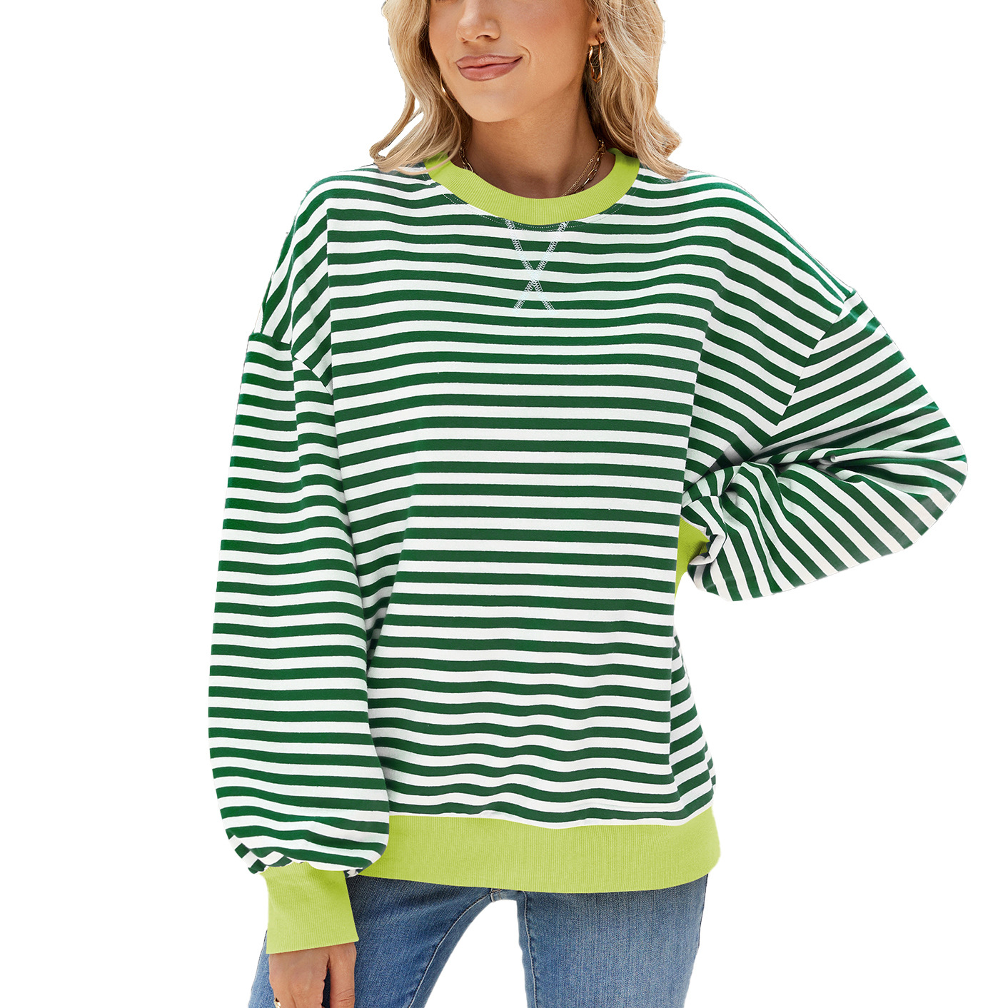 Sudaderas Ropa De Mujer Stripe - Winter Clothing Essentials For Women avaliação e preço
