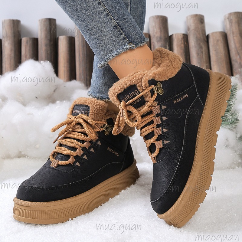 Plus Size 36-41 Winter Snow Bo - Snow Boot Fur Lined avaliação e preço
