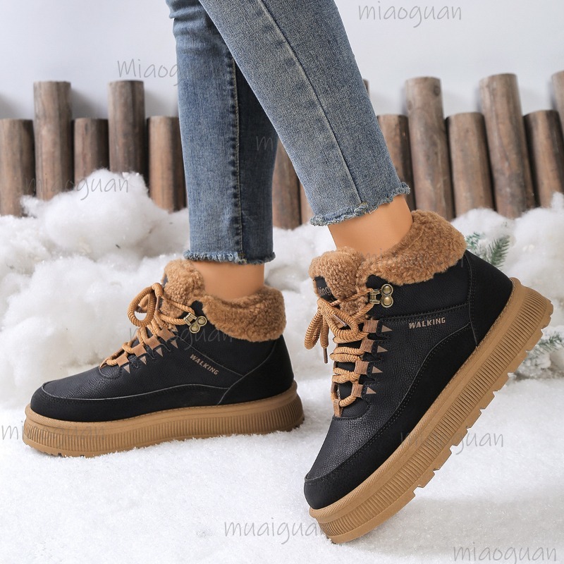Plus Size 36-41 Winter Snow Bo - Snow Boot Fur Lined avaliação e preço