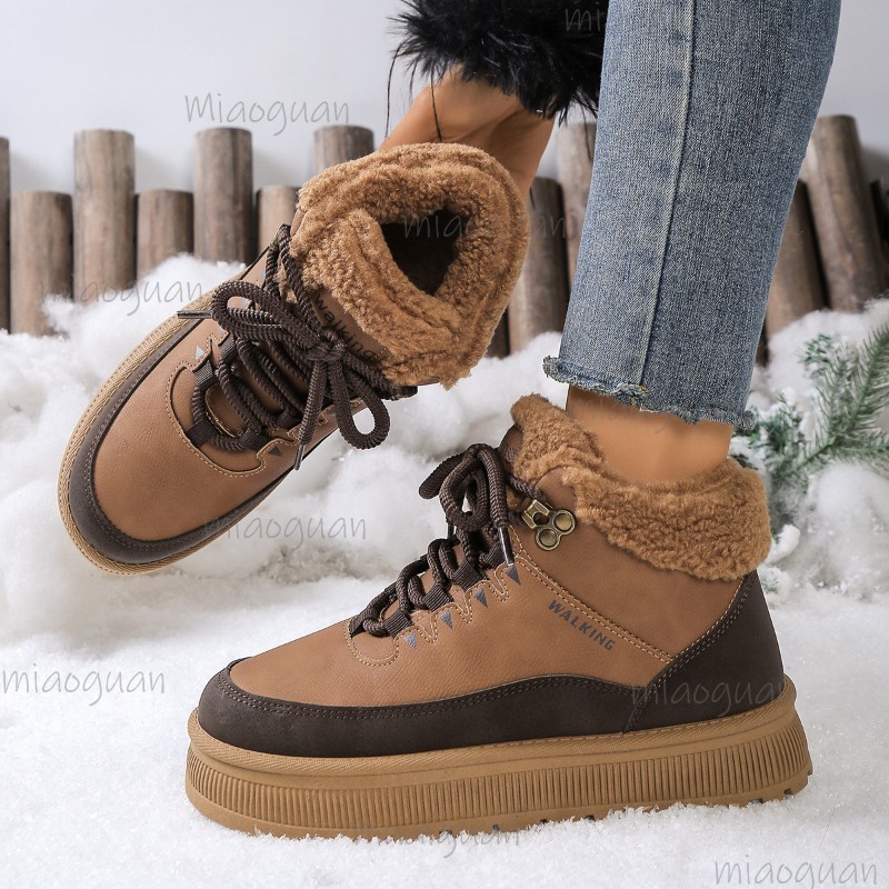 Plus Size 36-41 Winter Snow Bo - Snow Boot Fur Lined avaliação e preço