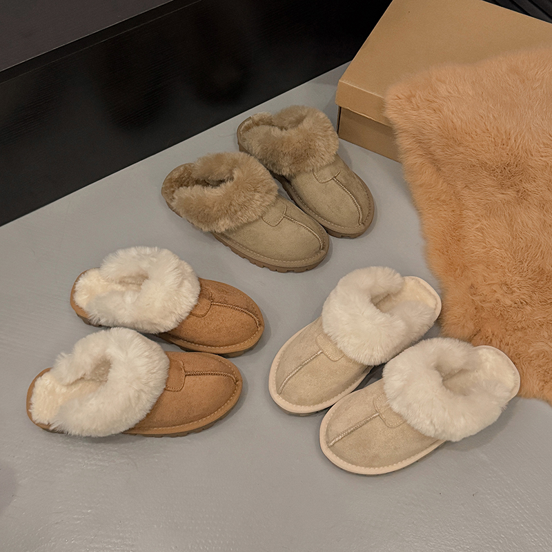 2026 New Women's Slippers Half - Snow Boot Fur Lined avaliação e preço