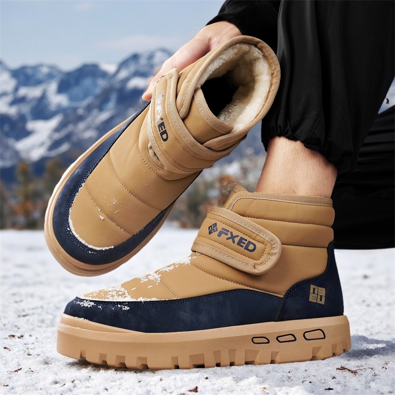 Autumn and Winter Warm Fur Men - Snow Boot Fur Lined avaliação e preço