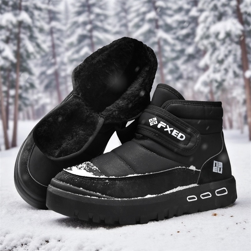Autumn and Winter Warm Fur Men - Snow Boot Fur Lined avaliação e preço