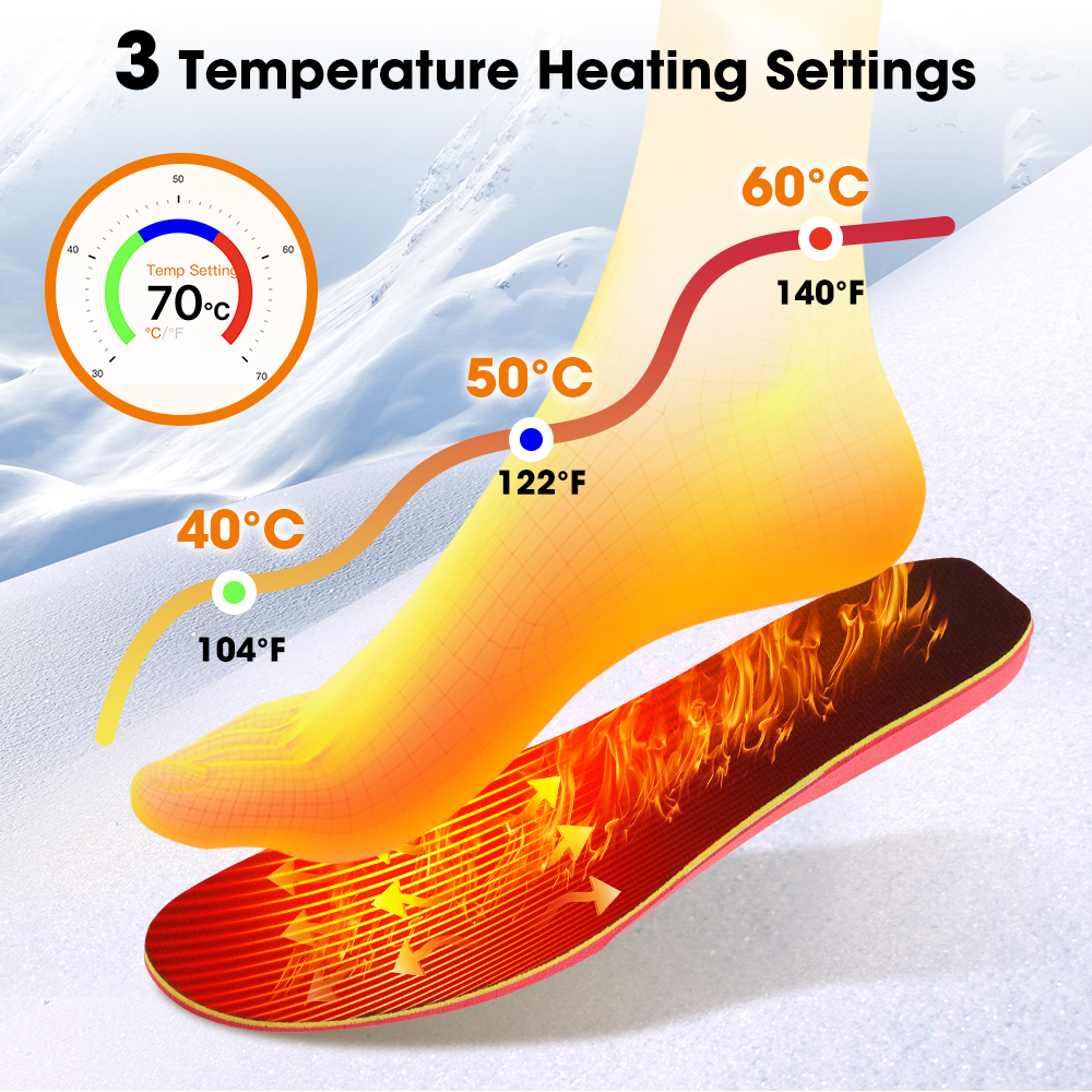Intelligent Heated Insoles APP - Heated Insole Rechargeable avaliação e preço