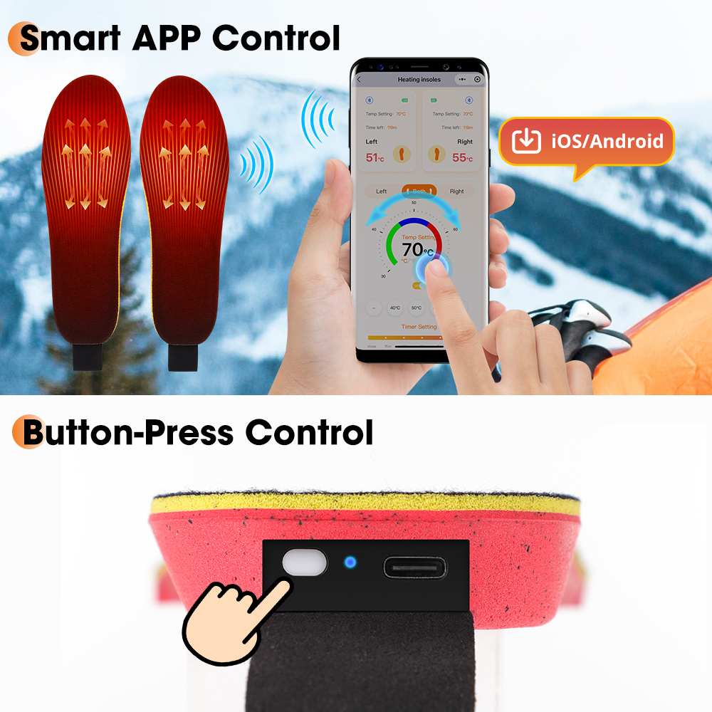 Intelligent Heated Insoles APP - Heated Insole Rechargeable avaliação e preço