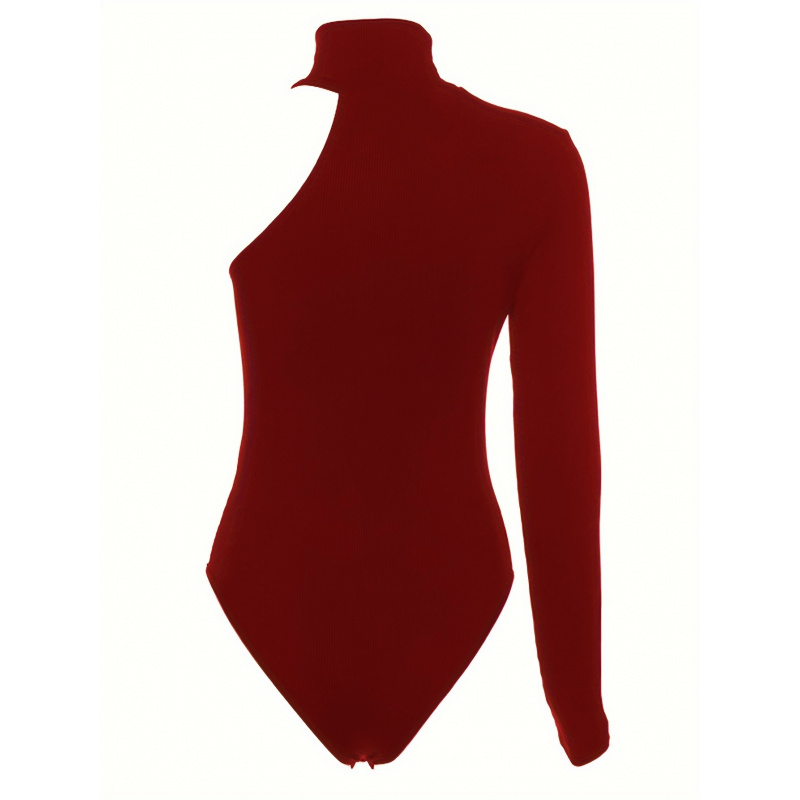 Solid Asymmetric One Shoulder  - Winter Clothing Usa avaliação e preço