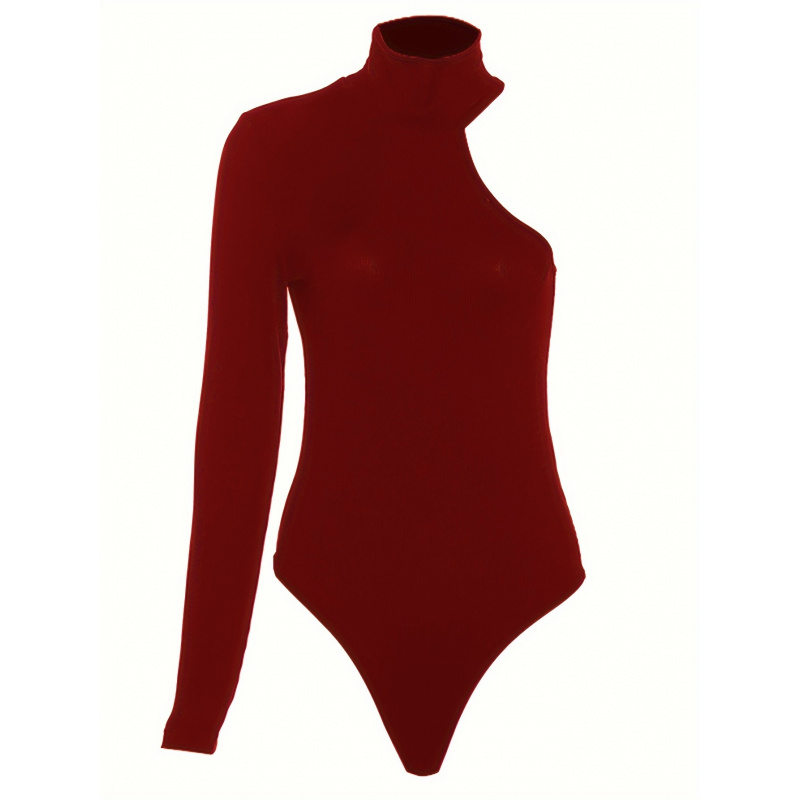 Solid Asymmetric One Shoulder  - Winter Clothing Usa avaliação e preço