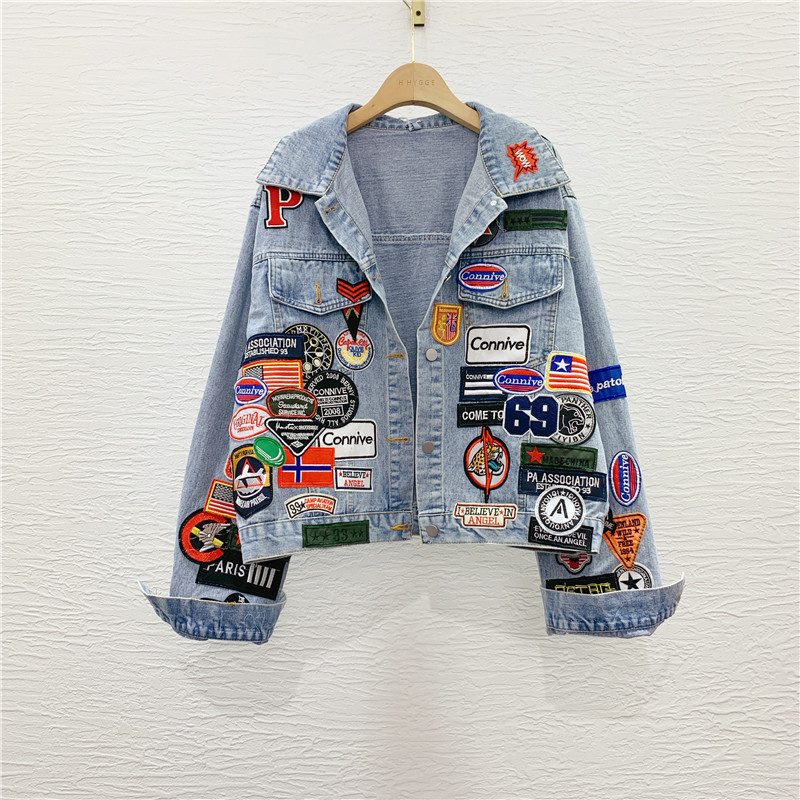 Fashion Denim jacket women Lab - Winter Clothing Label avaliação e preço