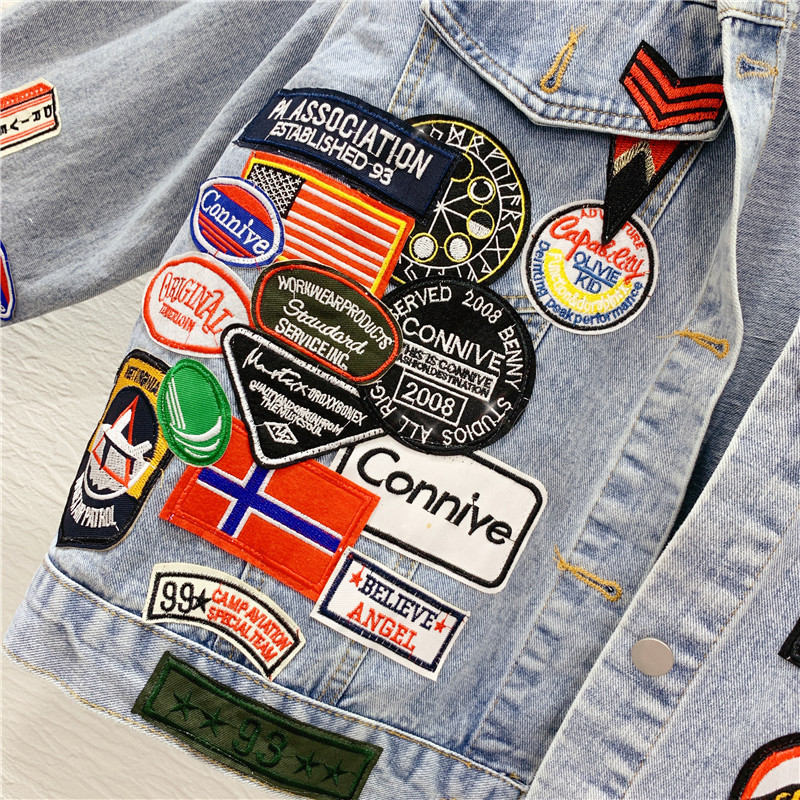 Fashion Denim jacket women Lab - Winter Clothing Label avaliação e preço