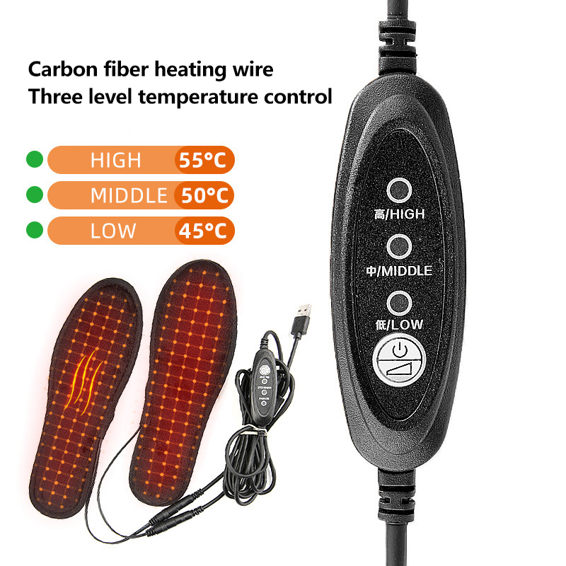 USB Heated Shoe Insoles Electr - Heated Insole Rechargeable avaliação e preço