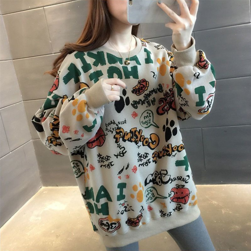 Casual Printed Loose Women's S - Winter Clothing Essentials For Women avaliação e preço