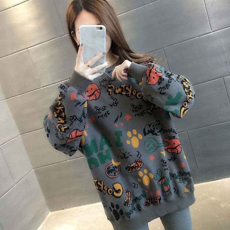 Casual Printed Loose Women's S - Winter Clothing Essentials For Women avaliação e preço