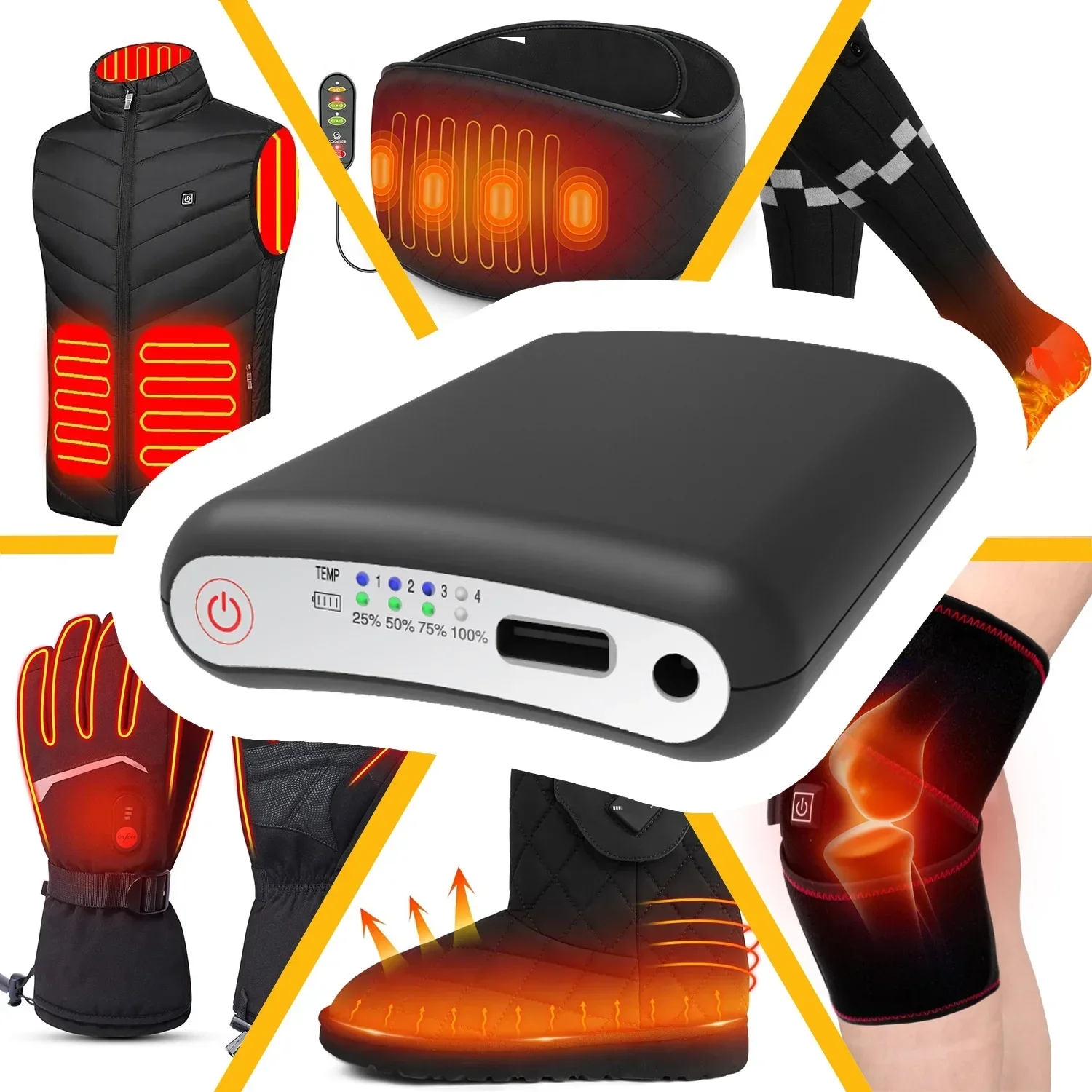 Durable 5000mAh 5V Battery APP - Heated Insole Rechargeable avaliação e preço