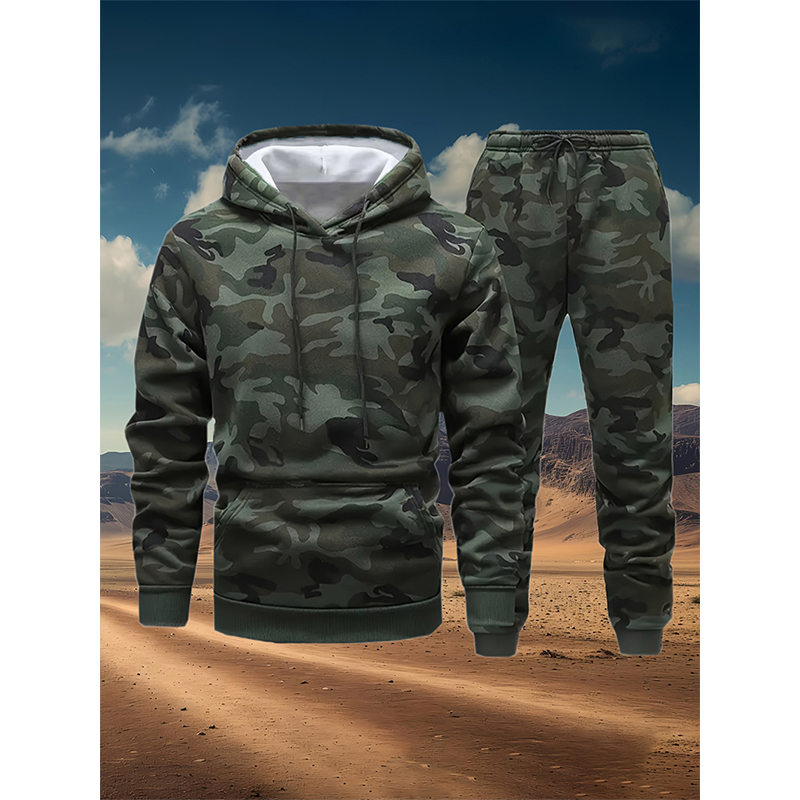 Autumn Camouflage 3D Print Hoo - Winter Clothing Usa avaliação e preço