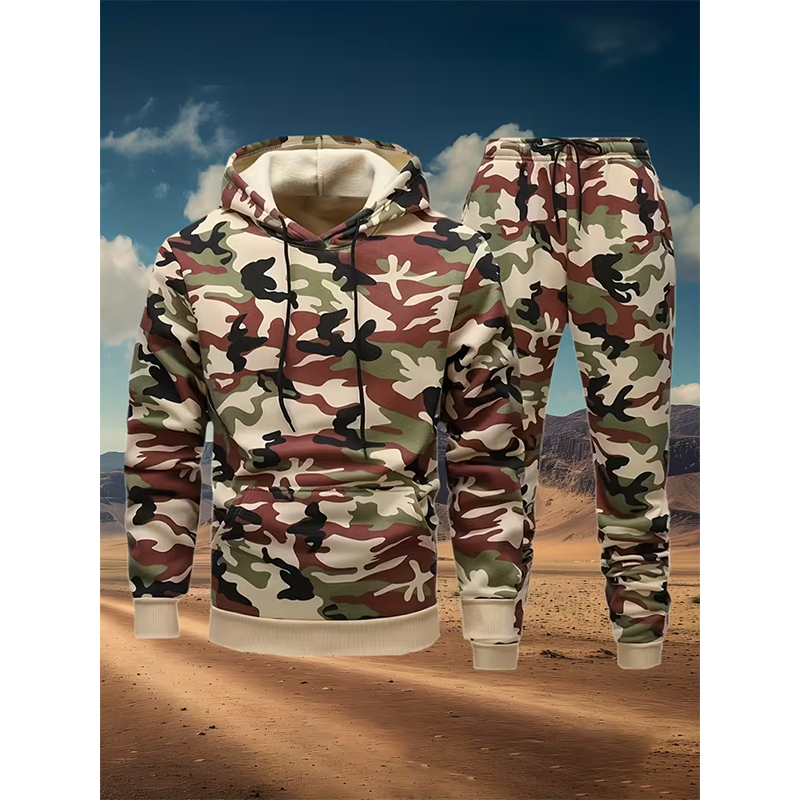 Autumn Camouflage 3D Print Hoo - Winter Clothing Usa avaliação e preço