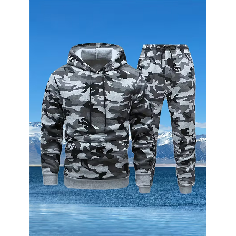 Autumn Camouflage 3D Print Hoo - Winter Clothing Usa avaliação e preço