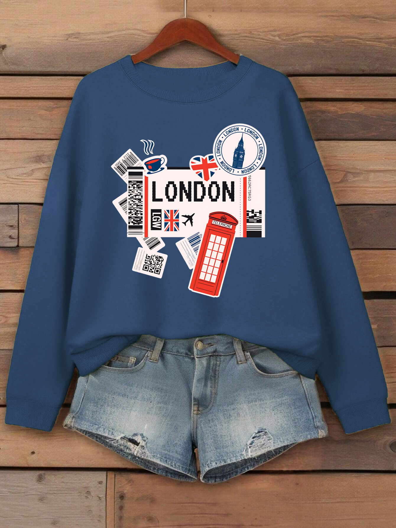 London Tourist Airfare Printin - Winter Clothing London avaliação e preço