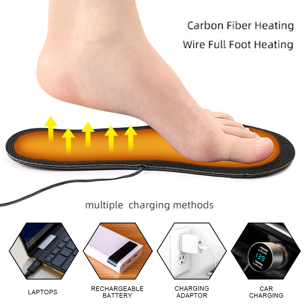 USB Heated Shoe Insoles Electr - Heated Insole Rechargeable avaliação e preço