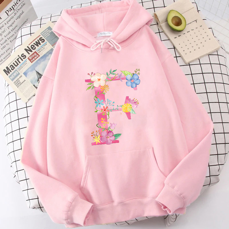 26 Alphabet A-Z Pink Flower Le - Winter Clothing Essentials For Women avaliação e preço