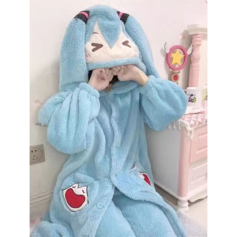 Miku Anime Pajamas Cute Winter - Winter Clothing In Japan avaliação e preço