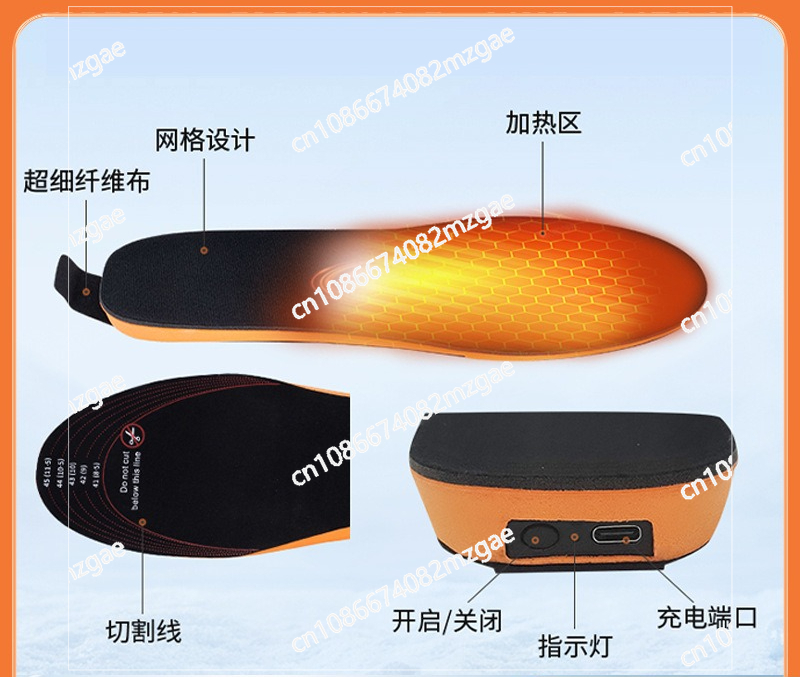 Electric heating heating insol - Heated Insole Rechargeable avaliação e preço