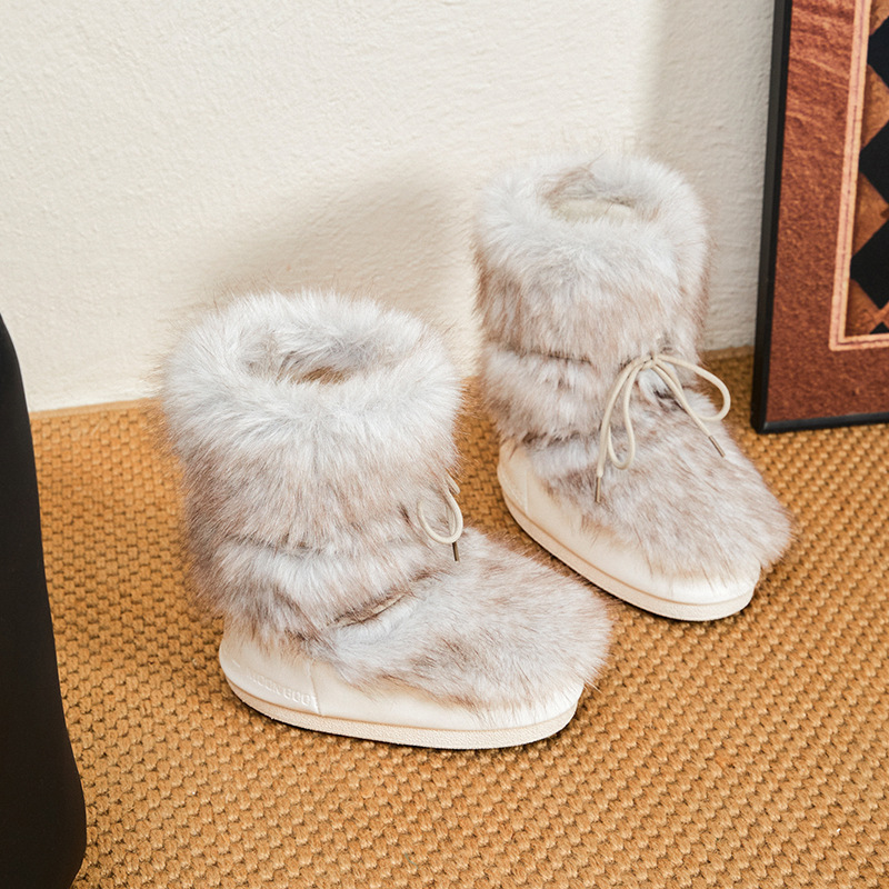 Winter Women Fashion Moon Boot - Snow Boot Fur Lined avaliação e preço