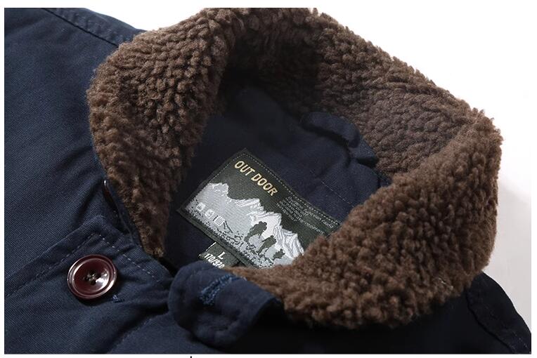 New Fashion Men Fleece Warm Wi - Quality Winter Clothing Bomber Jacket avaliação e preço