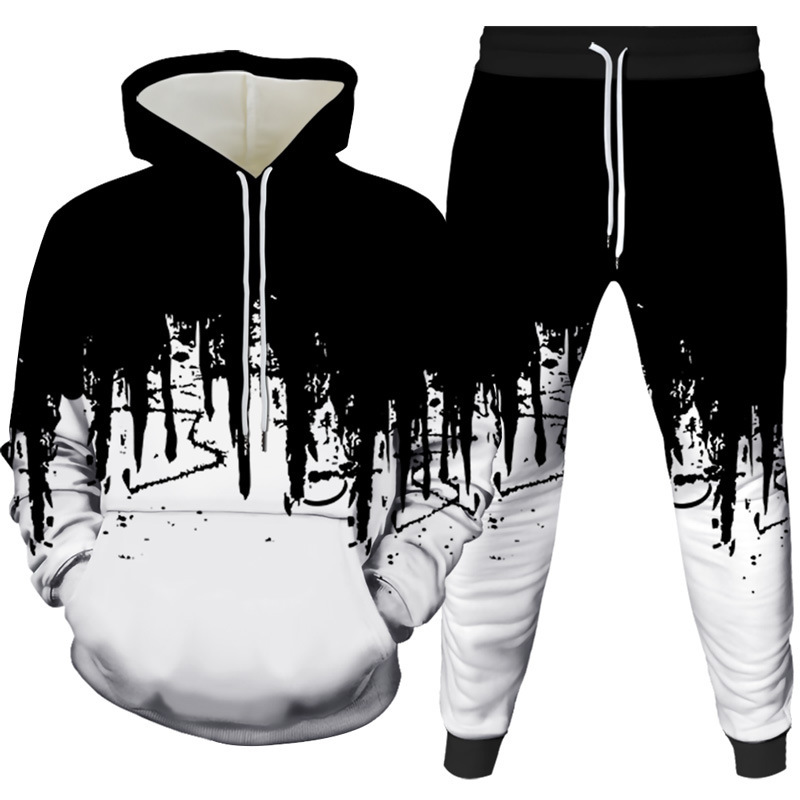 Ink Painting 3D Printed Hoodie - Winter Clothing Usa avaliação e preço